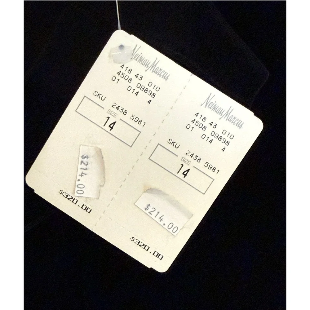 Vintage Anne Klein II Black Evening Jumpsuit‎ NWT Size 14 Neiman Marcus $320